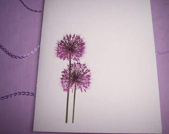 Purple Dandelion Note Cards. Set Of Ten all Occasion cards blank inside