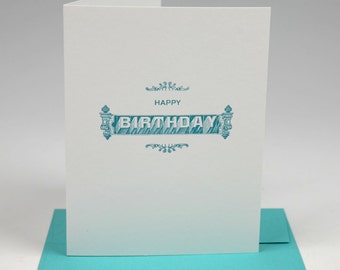 Happy Birthday Letterpress Card