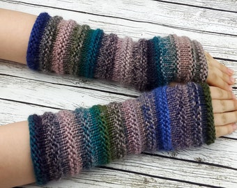 Wool Fingerless gloves - Arm warmers -Womens Fingerless - Long Fingerless Mittens - Wrist warmers - Hand warmers