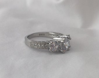 sterling silver engagement ring