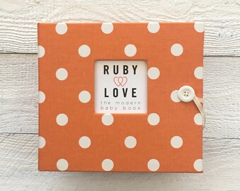 BABY BOOK | Orange Polka Dot Album