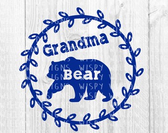 Download Grandma bear svg | Etsy