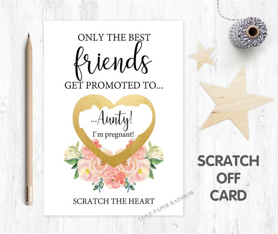 i'm pregnant, pregnancy reveal pregnancy announcement pregnancy scratch card i'm pregnant scratch card best friends get promoted to auntie