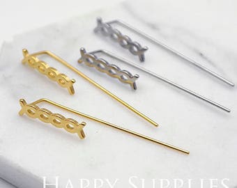 Last- 40% off - 50 Pieces Nickel Free - High Quality Geometric Stainless Steel Stud Earring (SSH10)--Clearance Sale