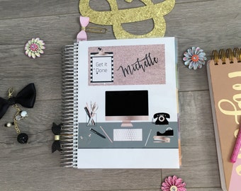 Happy Planner cover, Erin Condren Planner cover, Recollections Planner Cover, Stationery, Pink, Office, Work, Student planner cover, school