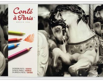 Conte Paris Pastel Pencils X 12 ASSORTED COLOURS