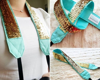 Sequin Camera Strap, camera straps, DSLR accessories, photographer, photography tools, shutterbug gift, photo accessories