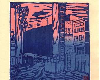 Japanese Ukiyoe, Woodblock print. Sosaku-Hanga.
