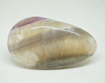 Fluorite Palm Stone, Rare Siberian Fluorite , Fluorite Smooth Polished, 94 x 54 x 27 mm, 213 g, Russia minerals