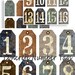 CONCRETE NUMBER TAGS - Instant Download Digital Stone Cement Numbered Hang tags,cards - DiY 1 - 16 plus Blanks