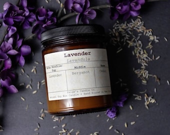 Lavender Scented Natural Soy Wax Candle
