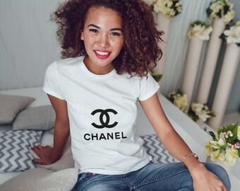 Chanel Shirt Chanel logo t-Shirt Fashion T-Shirt Designer Shirt Paris shirt Coco Chanel t-shirt Chanel logo shirt Chanel Tee white Tshirt