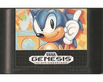 Vintage SEGA GENESIS Sonic The Hedgehog Video Game Cartridge Rare
