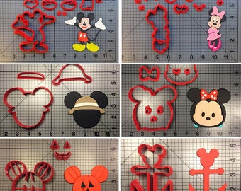 Cartoon Mickey Mouse Cookie Cutter/Custom Made 3D Printed Minnie Cutters/Kitchen Accessories/Cake Decorating Tools/Candy Bar/Fondant Molds