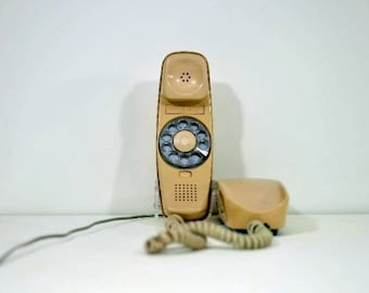 Vintage ITT Rotary Dial Telephone The Trimline Phone Bell System Desk Phone