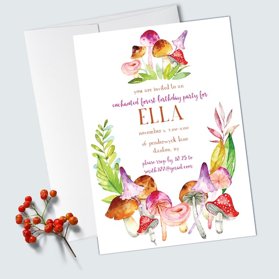 Enchanted Forest Birthday Party Invitations 6