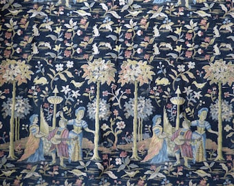 The Middle Ages Medieval Tapestry Panel Early 20th C Reproduction