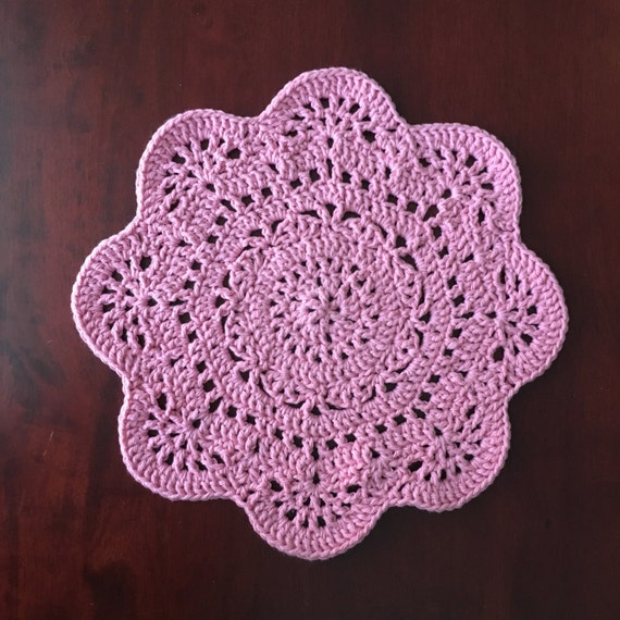 Crochet Placemat Pattern Flower Placemat Pattern Crochet