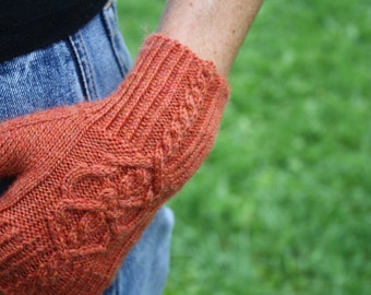 PDF Knitting Pattern - Skeleton Key Fingerless Gloves