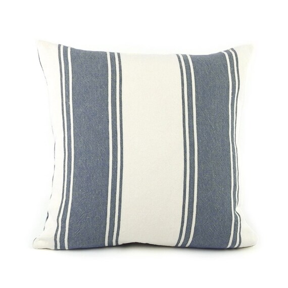 Ralph Lauren Striped Throw Pillow Cover 18x18 Blue