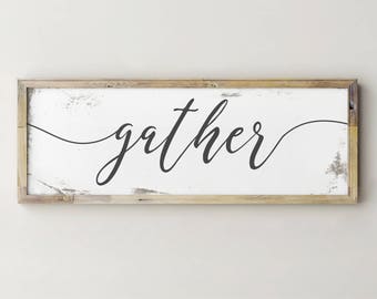 Printable Sign, Gather Sign, Kitchen Signs, Kitchen Decor, Kitchen Wall Decor, Dining Room Wall Art, Dining Room Decor, Dining Room Signs