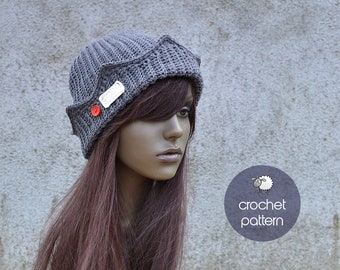PDF Crochet Pattern - Jughead Jones Beanie / Crochet Whoopee Cap / Riverdale Beanie - (PDF file), Sizes: from 2 Months Old to XL Adult
