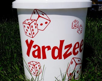 BUCKET ONLY! Yardzee, Farkle, Lawn Dice, Yard Game, Yard dice, Lawn Game, Wedding Reception Game, Outdoor Wedding, family game, outdoor game
