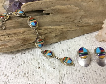 Vintage Zuni Bracelet and Earrings