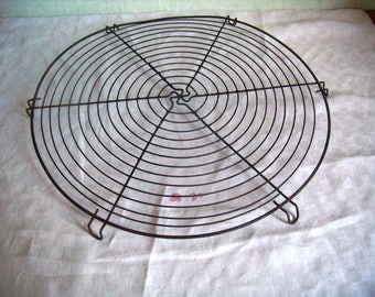 14 "cooling rack / 35 cm metal French vintage, birdcage cake holder, grid wire cake rack