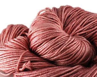Pink Hand-dyed Silk Sock Shawl DK Weight Yarn, hand dyed BFL silk, shawl yarn, sock yarn - On Pointe