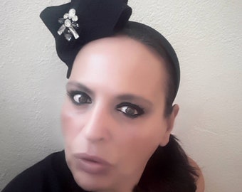 Fascinator black ceremony/headband