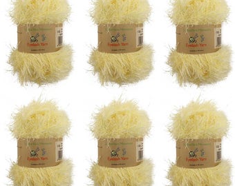Eyelash Yarn - 6 x 50g Skeins - Summer