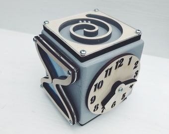 Gift for Kids - Busy Cube Gray - Toddler Gift - Sensory Toy - Toy for Travel - Busy Board - Present for Toddler