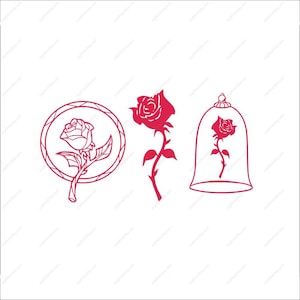 Download Beauty and the beast rose svg | Etsy