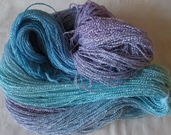 Handpainted Yarn-Soft Rayon Boucle Sport Wt. - 375 yds - FROST