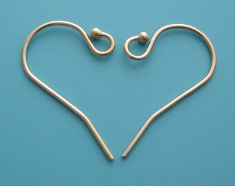 10 pcs (5 pairs) 20mm 14K gold filled 23 ga hook earwires (EGF102)