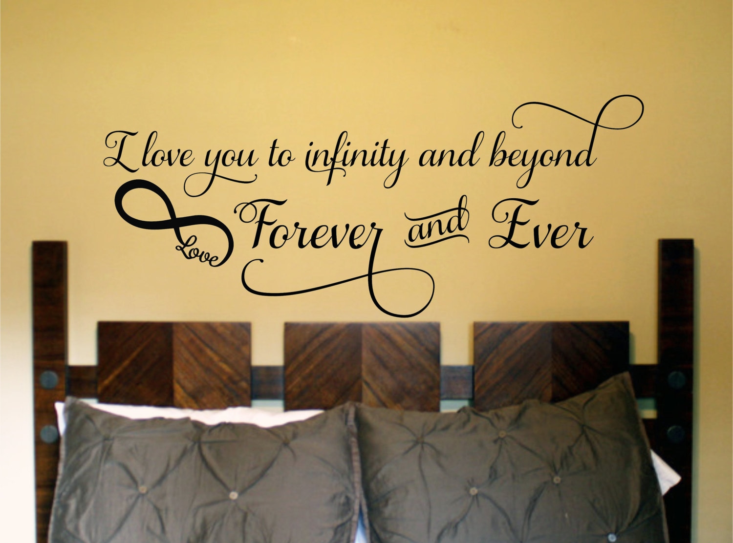 I love you to Infinity and Beyond Bedroom Wall Decal