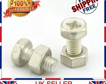 NJ Motorcycle Motorbike Battery Terminal Nut and Bolt Kit M6x12mm Multipack Sets