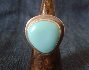 Fabulous Mexican Silver and Turquoise Statement Ring