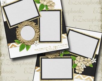 THE WEDDING - Five - 2 Premade Scrapbook Pages - EZ Layout 661