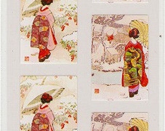Geisha Japanese Stickers - Reference U5752-54