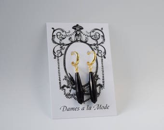 Black Glass Vintage Earrings, Black Teardrop Earrings, Jet Glass Jewelry, Mourning Jewelry, Mourning Earrings, Jane Austen, Onyx Faceted