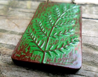Rustic Green Tree Seedling Necklace