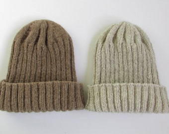 Hat knitting kit - Ribbed hat using 100% Pure New Shetland Wool