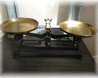 Old cast iron pan balance