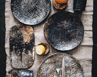 Ceramic Plate, Serving Plate, Ceramic Platter, Decorative Plate, Ceramic Serving Plate, Rustic Plate, Dinnerware set, Handmade gift