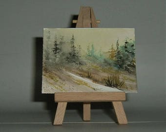 aceo art painting landscape (ref E147)