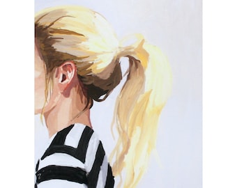 5x7" hair print - "ponytail 4"