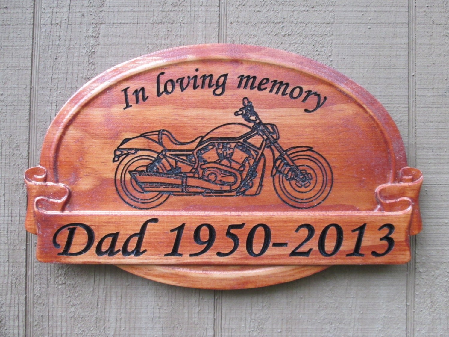 Loving Memory of Biker Dad with Harley Davidson Motorcycle