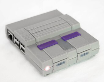 Super Nintendo SNES Pi Case with Cooling Fan & LED